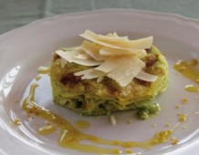Lasagnetta di rucola,noci e caciocavallo