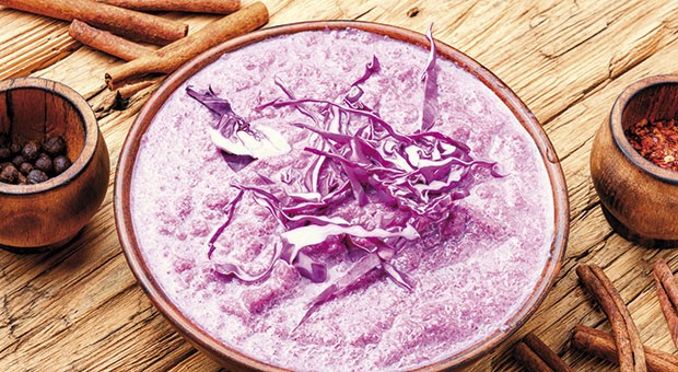 Vellutata di cavolo cappuccio viola
